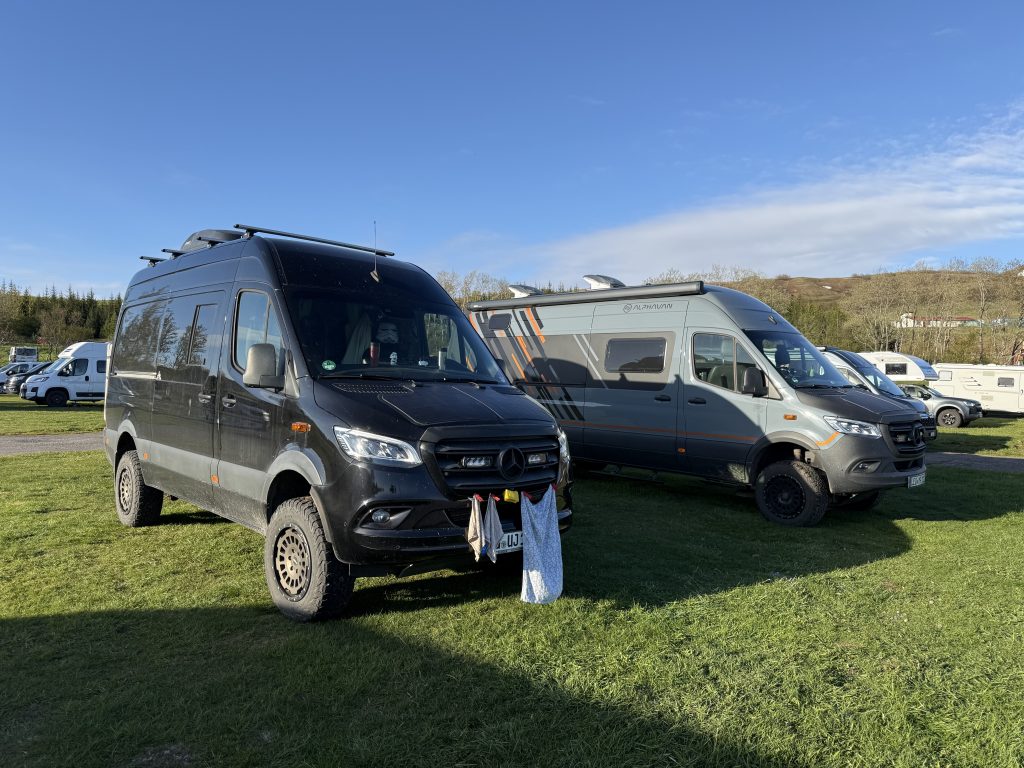 Sprinter mit Schlabberlatz